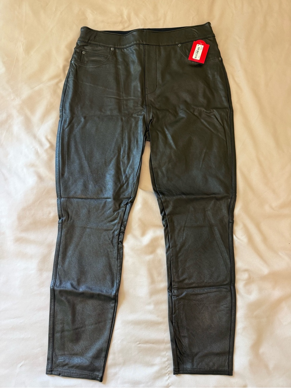 SPANX Faux Leather Slim Leg Pants in Black
